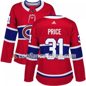 Adidas Maillot de Hockey Montreal Canadiens Carey Price 31 2017-2018 Rouge Authentic - Femme